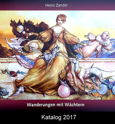 Heinz Zander - "Wanderungen mit Wächtern", Galerie Thoms - Schloss Voigtsberg 2017, 52 Seiten, 22x23cm, mit zahlreichen Abb. und Texten von Heinz Zander und Hans Bruckschlegel - 10 EUR zzgl. 4,- EUR Pack/Porto