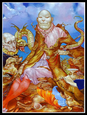 "Die Wächter des Gartens"   80x60cm, Öl/MP, 2012 -  Preis auf Anfrage
