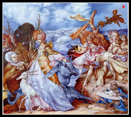 "Hohe Alm der milden Frauen"   75x85cm, Öl/Leinwand, 1995 -  VERKAUFT