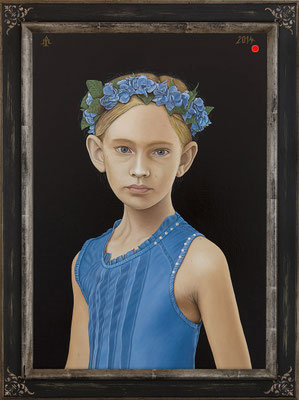 "Tisa"   45x33cm, Mischtechnik/Maltafel, 2014 -  VERKAUFT