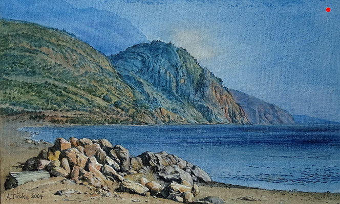 "Italienische Küste" Aquarell, 2004 - VERKAUFT