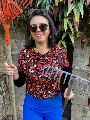Tee-shirt TODAY motif capucines oranges