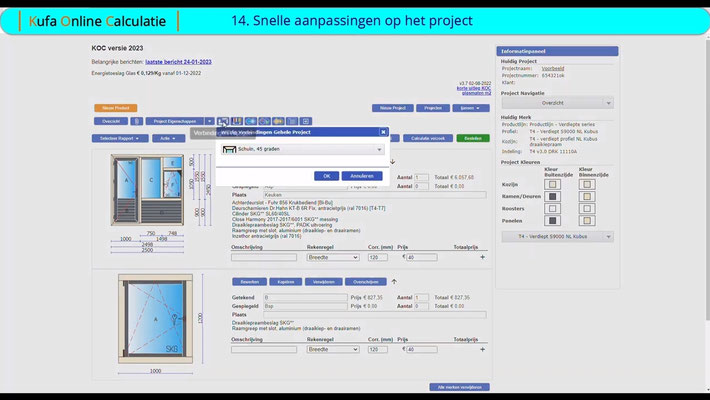 14. Snelle aanpassingen op het project