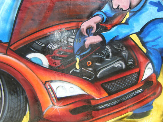 graffiti madrid motor coche