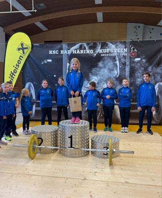 Siegerehrung U9 weiblich JG 2019 (Egger Diana / KSC Bad Häring)