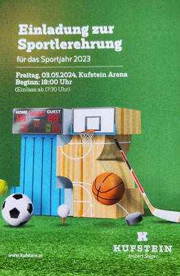 Einladung Sportlerehrung Stadt Kufstein