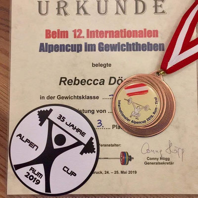 Urkunde & Medaille Dörner Rebecca (SC Kroftlaggl Kirchbichl)