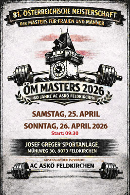 Plakat Österreichische Masters-Meisterschaften