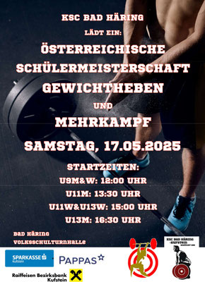 Plakat österreichische Schülermeisterschaft 2025