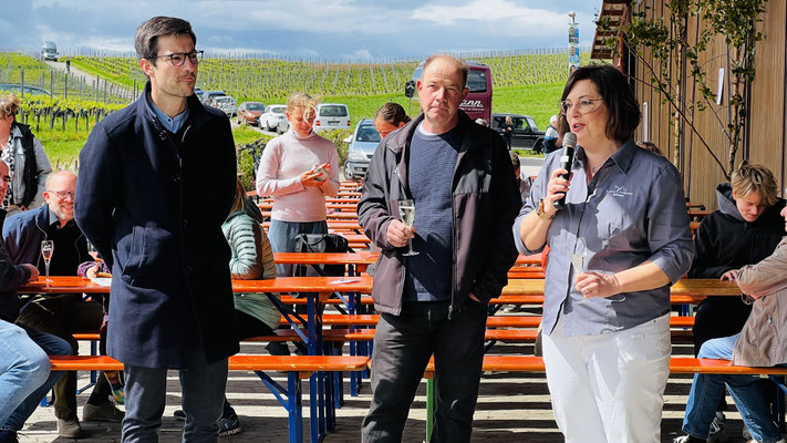 Eröffnung Spargelfest 2024  mit Oberbürgermeister Martin Horn, Matthias Müller, Ines Schöllhorn