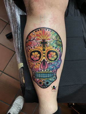 sugar skull tattoo
