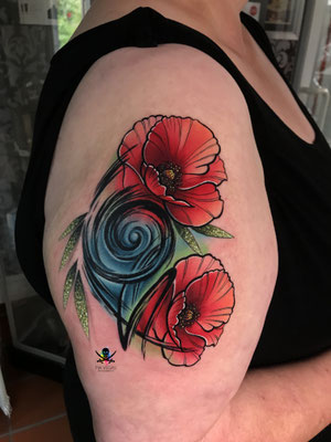 flowers blumen tattoo