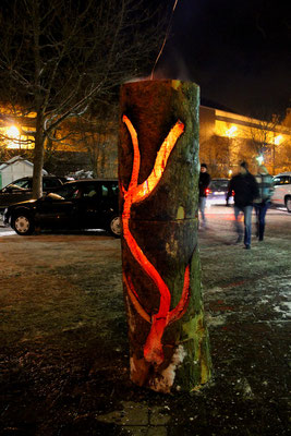 Feuerskulptur, Oliver Sander, Burning Beard,