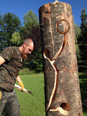 Feuerskulptur, Oliver Sander, Burning Beard,