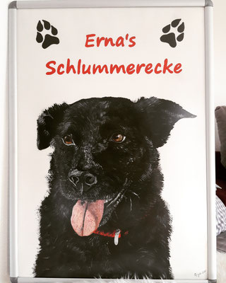 "Ernas Schlummerecke" Acrylfarbe auf 60x85 cm Künstlerpapier