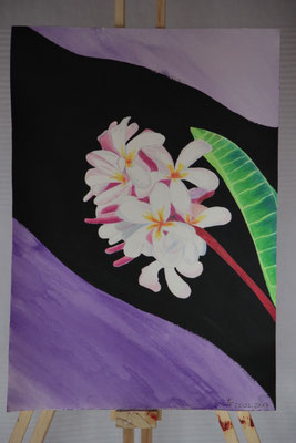"Blümchen" Acrylfarbe auf 20x30 cm Künstlerpapier