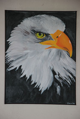"Adler" Acrylfarbe auf 30x40 cm Keilrahmen