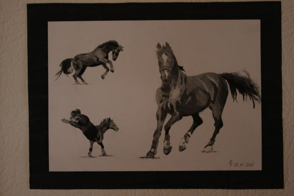 "Little-Dream Action" Bleistiftzeichnung auf 30x40 cm Künstlerpapier