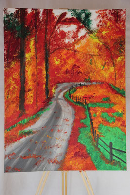 "Herbstwald" Ölfarbe auf 60x80 cm Keilrahmen