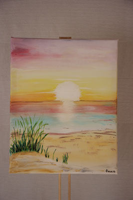 "Sonnenuntergang" Acrylfarbe auf 40x50 cm Keilrahmen