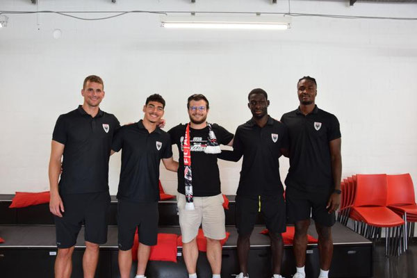 Von links: Andreas Hirzel, Amr Khaled, Moritz Portmann, Henri Koide und David Acquah 