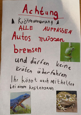 Helfer für den Krötenzaun gesucht