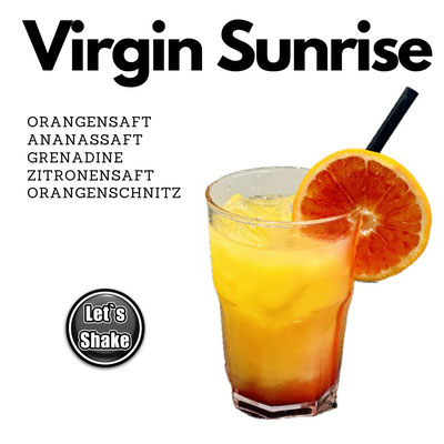 Virgin Sunrise Mocktail Letsshake frisch aus unserer mobilen Bar gemixt