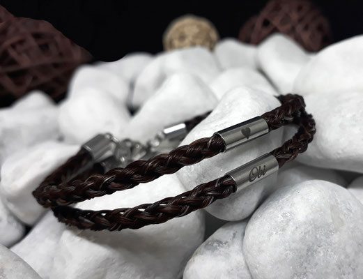Pferdehaarschmuck mit individueller Gravur