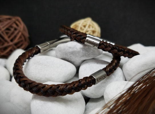 Pferdehaararmband graviert