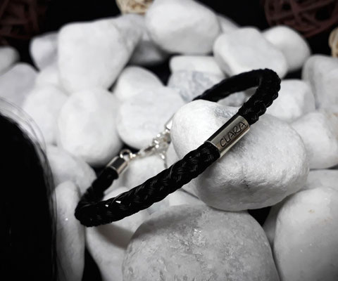 Pferdehaararmband mit Gravur