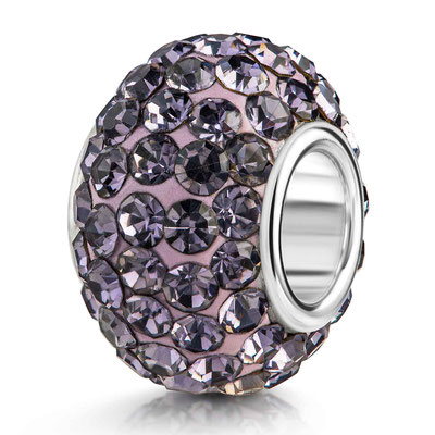 Glitzerperle schmal: Lila