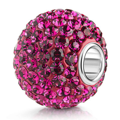Glitzerperle Kugel: Pink
