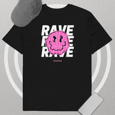 Rave T-Shirt Psychedelisch Smiley Shirt DnB Konzert Festival TShirt Party Rave Kultur Kleidung Drogen Pillen XTC Shirt Trip Säure LSD Kokain