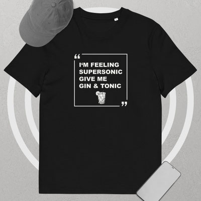 Gin und Tonic T-Shirt lustig Spruch Party Festival TShirt Urlaub Wiedervereinigung Kultband Shirt Oasis Überschall Liam Gallagher Noel Shirt