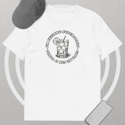 Gin und Tonic T-Shirt lustig Spruch Party Festival TShirt Urlaub Wiedervereinigung Kultband Shirt Oasis Überschall Liam Gallagher Noel Shirt