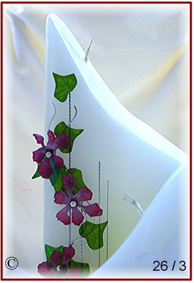 Ying Yang Hochzeitskerze floral 2