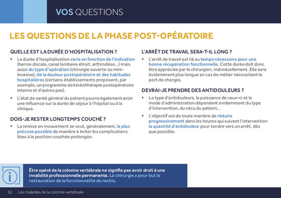 LES QUESTIONS DE LA PHASE POST-OPÉRATOIRE QUELLE EST LA DURÉE D’HOSPITALISATION ?