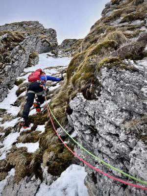 Seillänge 6 beim Start