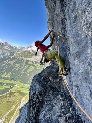 Auftakt in Seillänge 5, 7a+