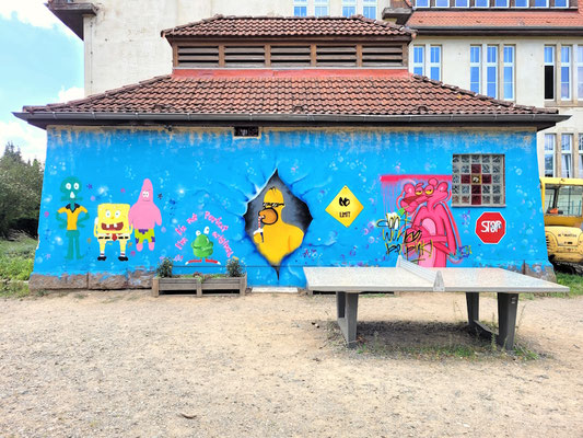 PAT23 Graffiti Projekt Schulhofgestaltung Großdeuben bei Leipzig 