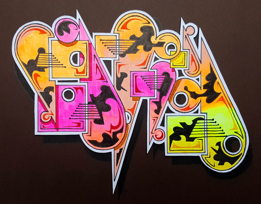 PAT23 - Marker Sketch Graffiti Kunst Leipzig