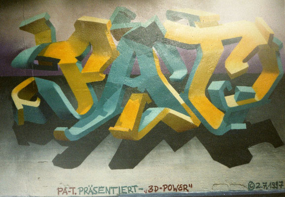 PAT23 "PAT" 3D Style - Graffiti Kunst Leipzig 1997