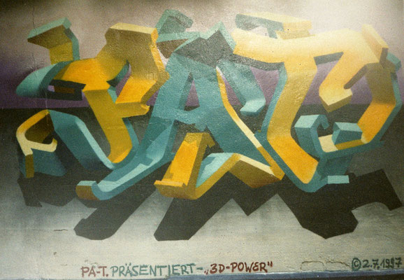 PAT23 "PAT" - Mein 1. 3D-Style - Old School Graffiti Kunst Leipzig 1997