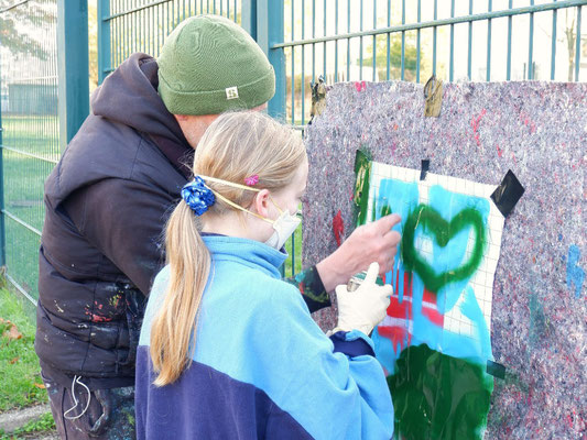 PAT23 & Fraencisart - Graffiti Workshop Leipzig - Wilhelm-Hauff Grundschule 