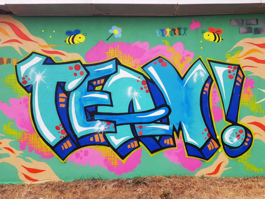 Graffiti Workshop Leipzig am Muldestausee Ferienprojekt