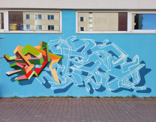 PAT23 2022 - Graffiti Projekt Leipzig Grünau - Außengestaltung Freizeittreff Wilde11