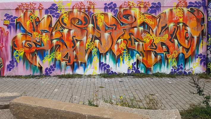 PAT23 "Keam" Linkshand Piece - Graffiti Kunst Leipzig 2020
