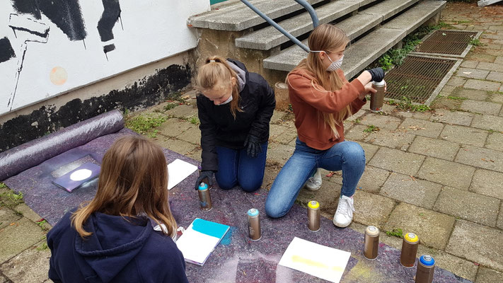 Graffiti Workshop Leipzig in Schule Halle