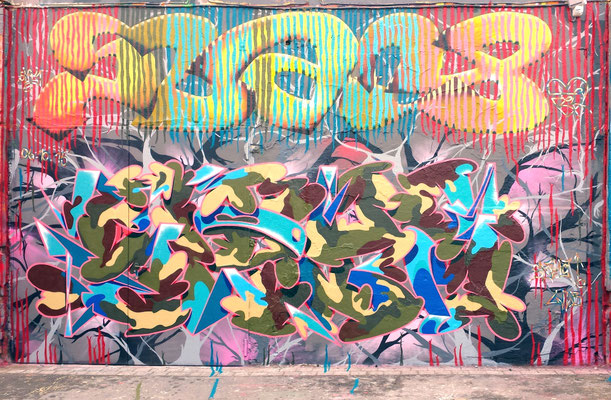 PAT23 2x "Slaya" Piece - Graffiti Kunst Leipzig 2015