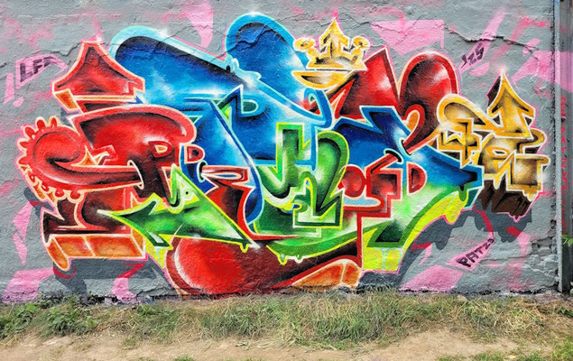 PAT23 Piece - Graffiti Kunst - Leipzig 2025